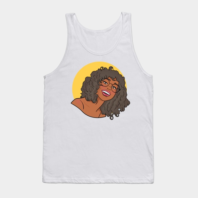 Curly and Caramel Tank Top by NaturallyBlack